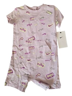 Nike Girl's Lilac One-Piece Romper.